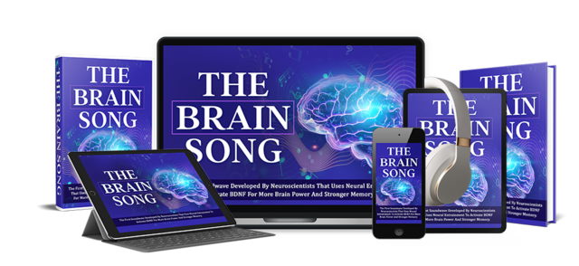 The Brain Song across book, laptop, tablet, phone and headphones